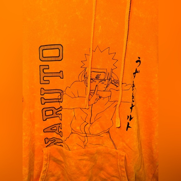 Naruto Shippuden Graphic Tie Dye Hoodie sweatshirt size L GUC* - Picture 2 of 8